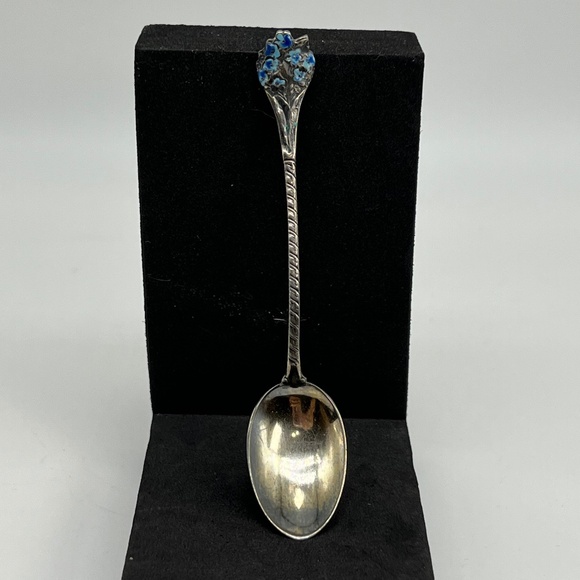 Antique, Gorham Silver Baby Spoon w/Flowers - Picture 1 of 7